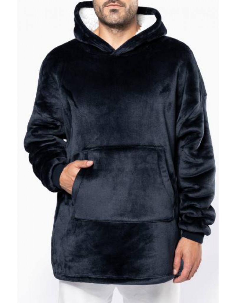 Pulover cu glugă din sherpafleece pentru casă